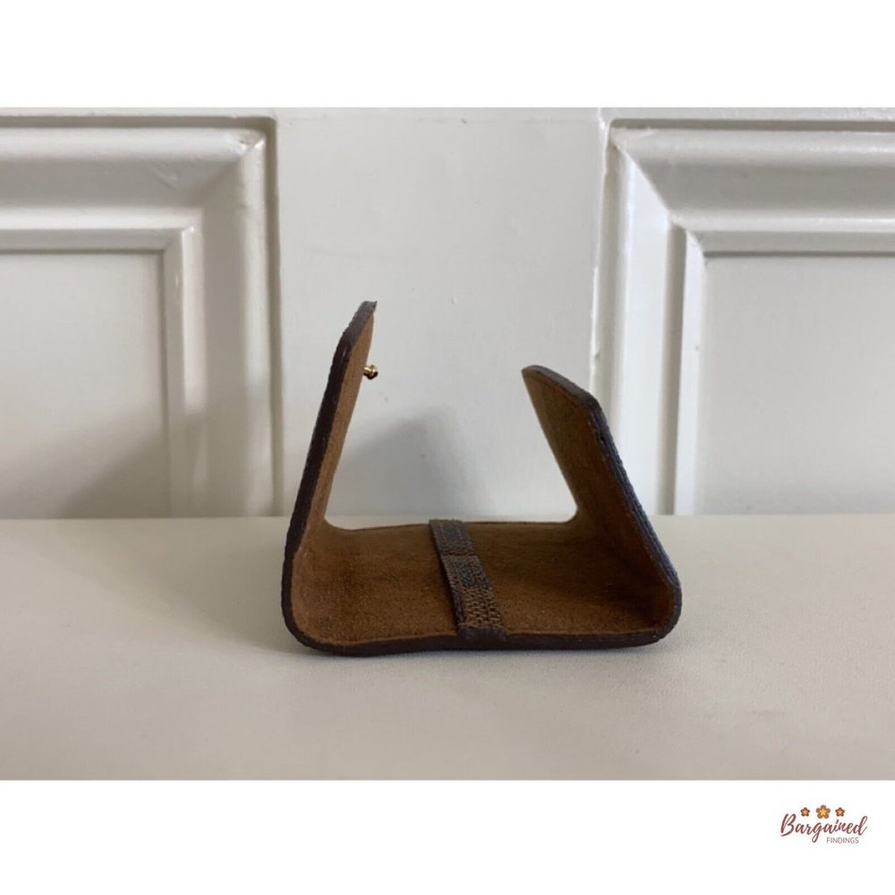 Authentic Louis Vuitton Brown Damier Ebene Coated Canvas Cufflinks Case - Picture 11 of 13